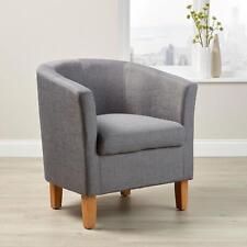 Fabric Tub Chair Wooden Legs