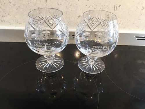 Two brandy glass snifters - two, glass/snifters