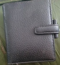 RARE Filofax Pimlico Mini In Black Italian Leather