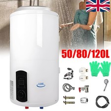 50/80/120L Electric Hot Water Heater Vertical Household Storage Tank Bathing UK