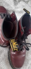 Doc Martens 1460 lace up boots. UK Size 7. Burgundy. 