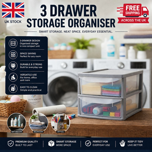 Plastic storage drawers unit - plastic,