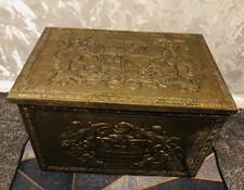 Heraldic Embossed Brass Log