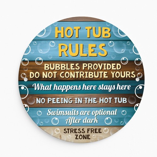 Hot tub sign - hot, for