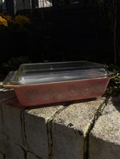 Vintage Pink Daisy Pyrex