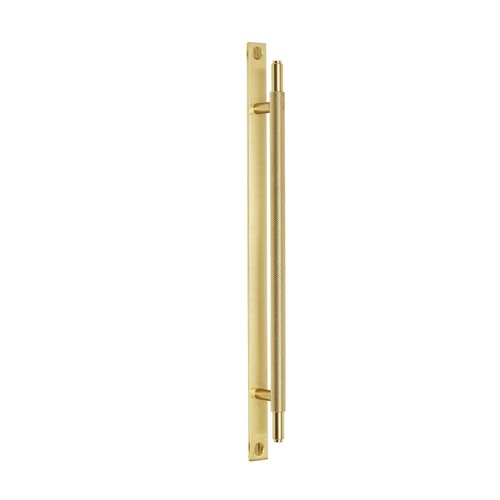 Satin brass knurled cabinet - satin,