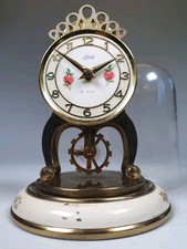 Vintage Schatz 8-day mechanical Wind-up table clock made in Germany Collectable