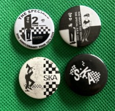 The Specials Ska 2tone Badges X 4, madness, bad manners, Selecter 