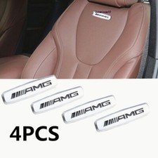 4pcs For Mercedes Benz AMG Emblems Car Front Rear Seat Tuning Badges Decal 