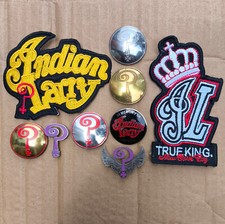 INDIAN Larry Motorcycles Question Mark Cross PIN & Patch Embroidery king 9pcs