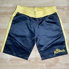 NEW The Hundreds X Rocky Balboa Retro Boxing Shorts Men's Size 2XL Black Yellow