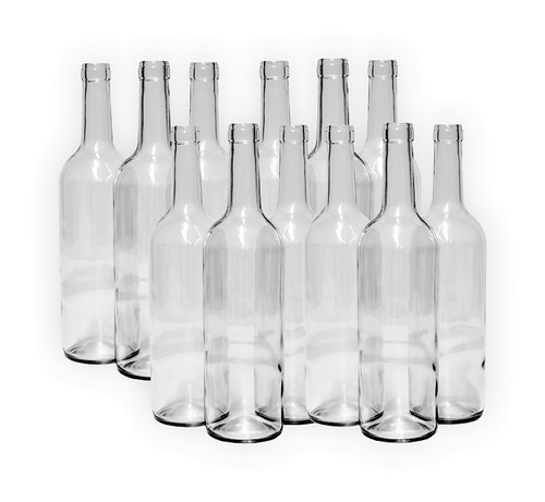 Glass bottle clear 750 - clear, ml