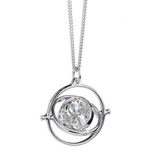Harry Potter Sterling Silver Crystal Necklace Time Turner - UK Seller - Same Day