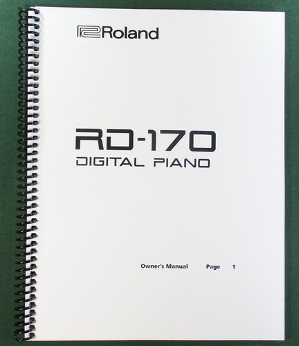 Roland 170 owner s - rd-170, owner's