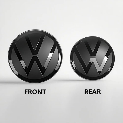 2pcs black badges front - vw, &
