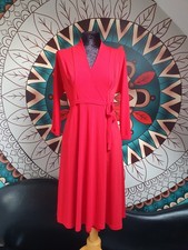 TWINSET Milano  Simona Barbieri Red Wrap Dress  Size S