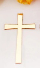 Gold Acrylic Cross angled Cake