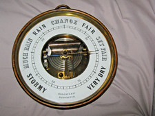 Antique French Brass Holosteric Barometer  PNHB