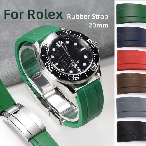 20mm rubber watch strap band - rubber,