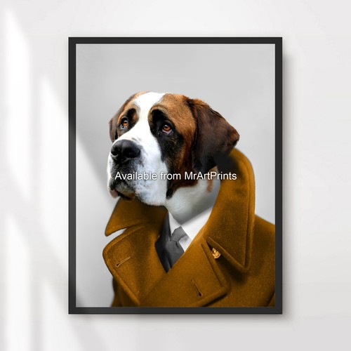 Bernard dog portrait art - portrait,