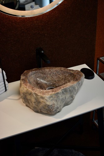 Small pink bathroom stone - , sink
