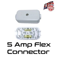 5 Amp In Line Connector Box 2 Terminal Flex Joint Cable Wire Mains *UK Seller*