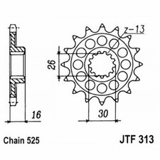 Sprocket JT 313 Z16 for Honda