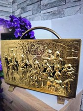 Vintage Brass Magazine Stand