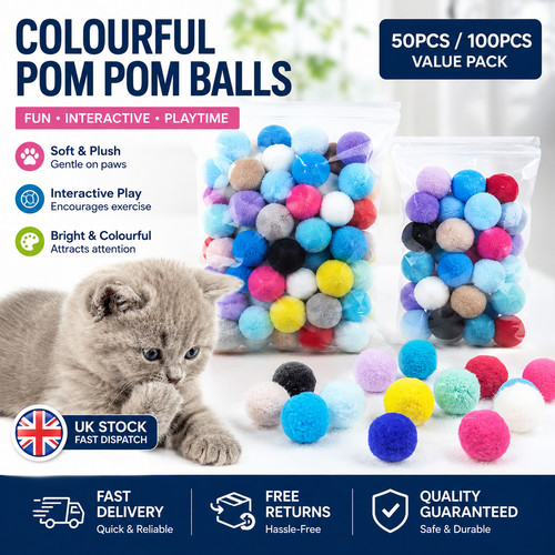Soft colorful pom toys - colorful,