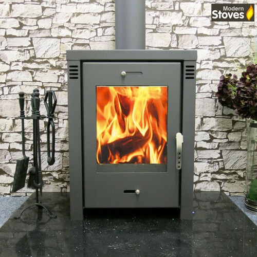 Wood burning stove - burning,