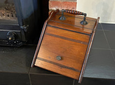 Victorian Mahogany Coal Scuttle, Great Condition