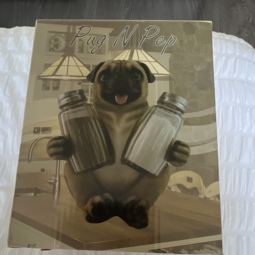 Pug holding salt - holding,