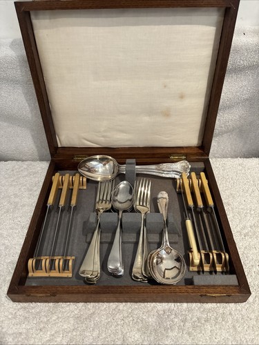 Old english cutlery set - old,
