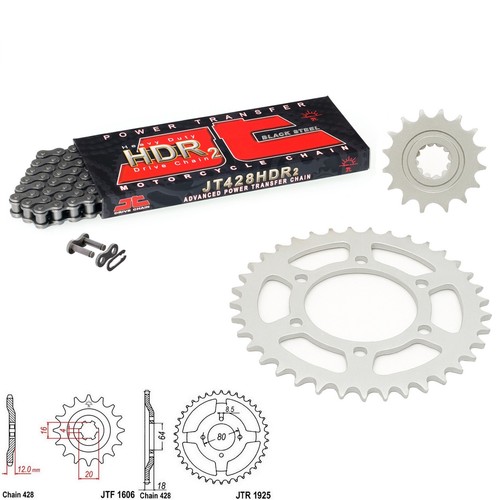 Ag100 chain and sprocket kit - and,