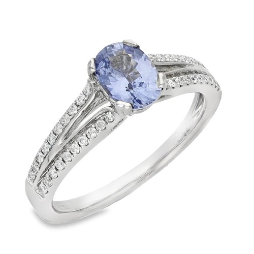 Ladies 18ct white gold ceylon - 18ct,