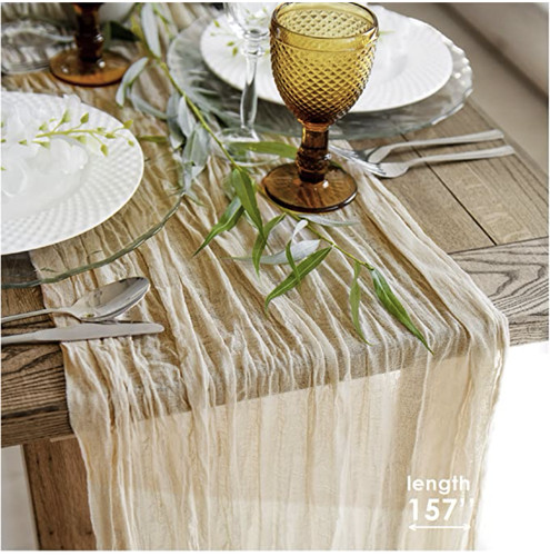 Gauze table runner - table,