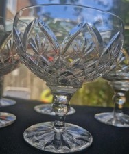 Set of 5 Tutbury Crystal 'Priory' Champagne Saucers/Glasses