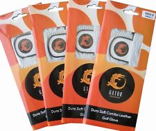 4 GATOR Gents  Cabretta Leather Golf Gloves 5 sizes Small Medium Large