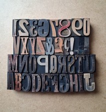 Vintage WOODEN Letterpress Printers BLOCKS Type  4.2cm High. Choose Your Letter.