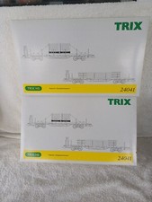 Trix HO 24041 DB Telegraph Poles Transport Wagons X 2 Sets