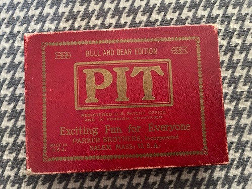 Vintage pit card game - card, bull