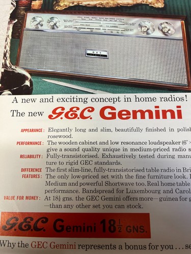 Gec gemini radio adverising - radio,