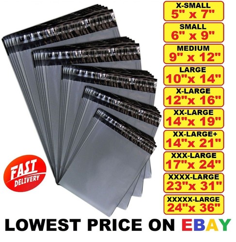 Grey mailing bags - grey, postage