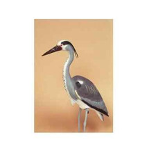 HERON GARDEN FISH POND ORNAMENT OUTSIDE OUTDOOR DECOY CARP SCARER KOI PLASTIC 