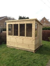 8x6 SUN PENT POTTING SHED T&G