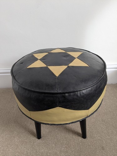 Vintage retro 1960s foot stool - 1960s,