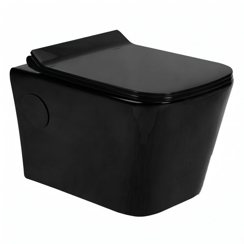Italia black modern - round, wall