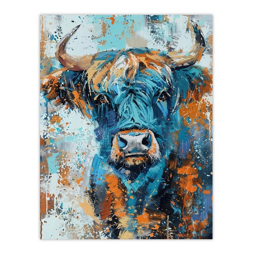 Blue highland cow - blue,