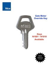 Nice Gate Motor Override Key Cut To Code Number