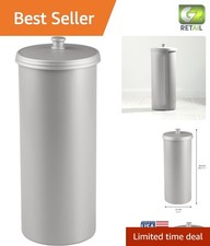 Elegant Silver Freestanding Toilet Paper Holder Canister - For 3 Extra Rolls
